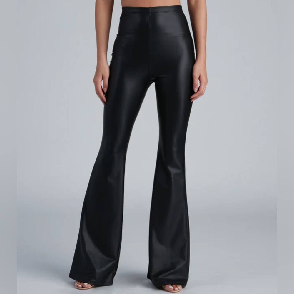 Windsor Faux Leather Black Pants